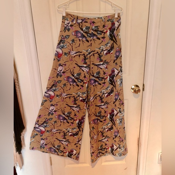 Bell bottom bird pattern dress pants - Picture 2 of 12